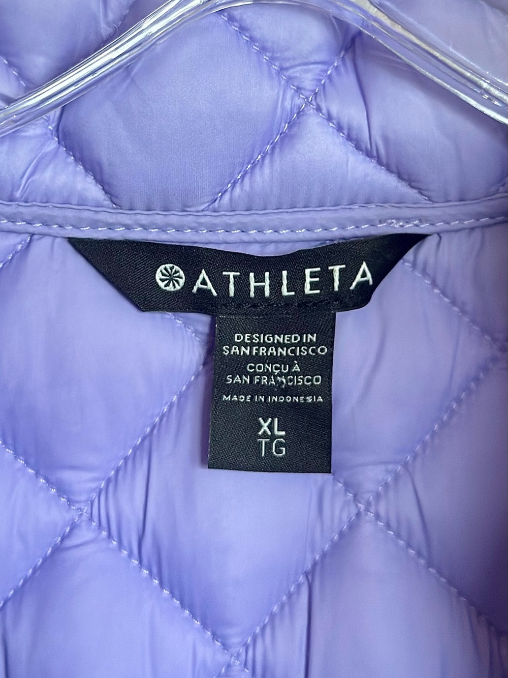 RARE Athleta Whisper Featherless Puffer Jacket Madeira Purple XL NWOT - Picture 7 of 10